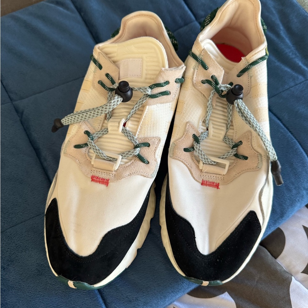 Ivy Park x Adidas Cream and Black Sneakers